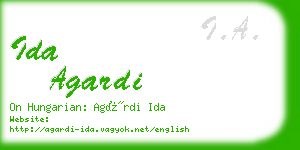 ida agardi business card